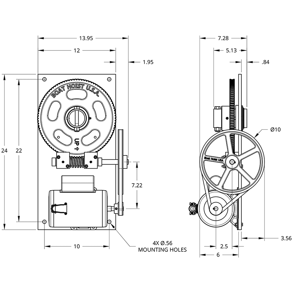 6,500lb Gear Plate with Fly Wheel